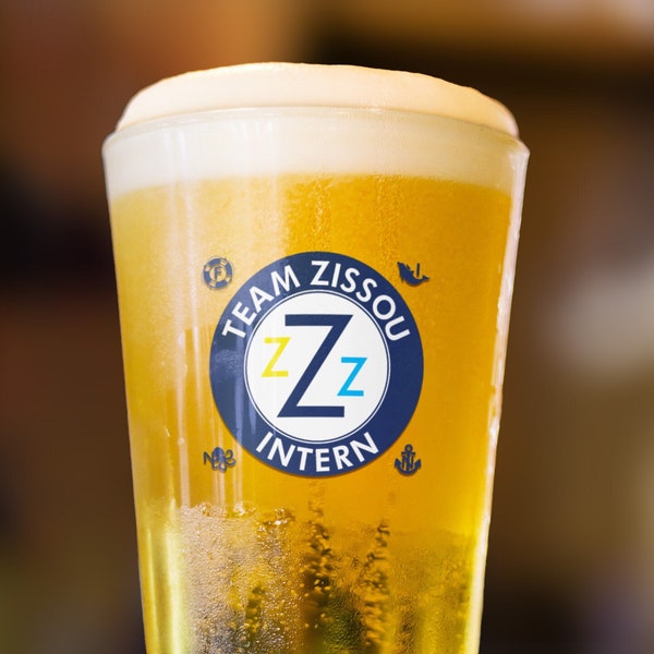 Pint glass: Team Zissou Intern - Issue Beer Glass - The Life Aquatic