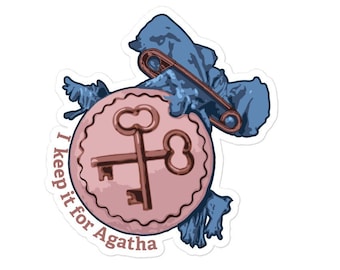 STICKER: Agatha's Pin - For Zero - The Grand Budapest Hotel - Wes Anderson