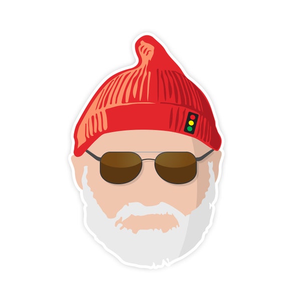 Decal: Steve Zissou - The Life Aquatic - Red Beanie Style