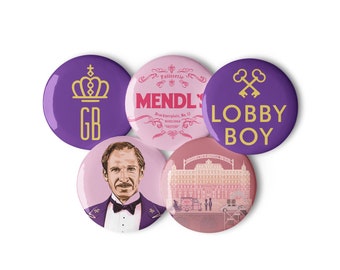 Pins: Grand Budapest Hotel Collection No. 2 - Wes Anderson