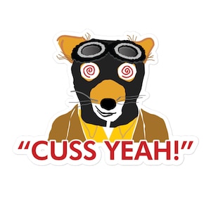 DECAL: Mr Fox - Cuss Yeah! - Fantastic Mr. Fox Wes Anderson Inspired Fan Gift Idea