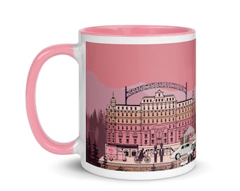 Grand Budapest Hotel Republic of Zubrowka Mountain - Mug with Color Inside - Wes Anderson Inspired