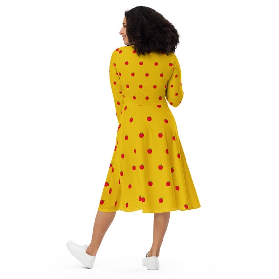 yellow dress with apples MORA – Marie Oliver With its unique and eye yellow dress with apples A