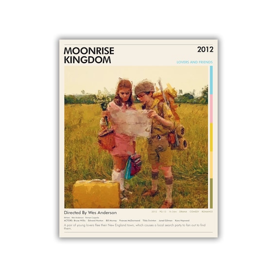 Moonrise Kingdom Poster: Wes Anderson Movie Art (Digital Download)