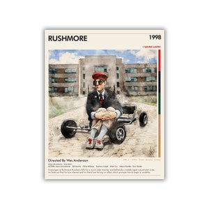 Digital: Rushmoore 16 x 20 Art Poster - Wes Anderson Movie - Fan Poster - INSTANT DOWNLOAD- Wes Anderson Movie Posters