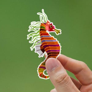 Calcomanía: Pez poni crayón - La vida acuática - Wes Anderson