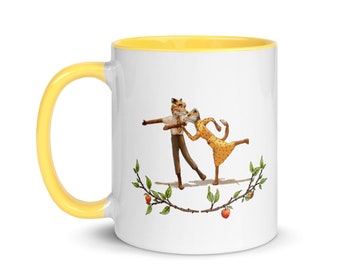 Mug with Color Inside: Mr. and Mrs. Fox Celebration - Mr Fox - Wes Anderson