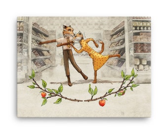 Mr. Fox Leinwand: Wes Anderson inspirierte Filmkunst