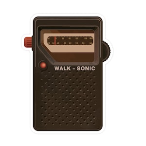 Decal: Walk-Sonic - Mr Fox Radio - Davy Crocket Theme - Wes Anderson