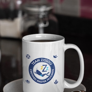 Glossy Mug: 15 oz. Steve Zissou - Certified Master Frogman - Life Aquatic