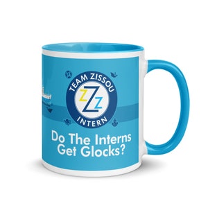 Mug with Color Inside: Do the Interns Get Glocks...No They all Share One - Steve Zissou - The Life Aquatic - Wes Anderson