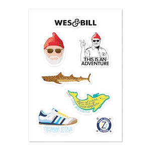 DECAL SHEET: The Life Aquatic - Steve Zissou - DECAL pack - Wes Anderson