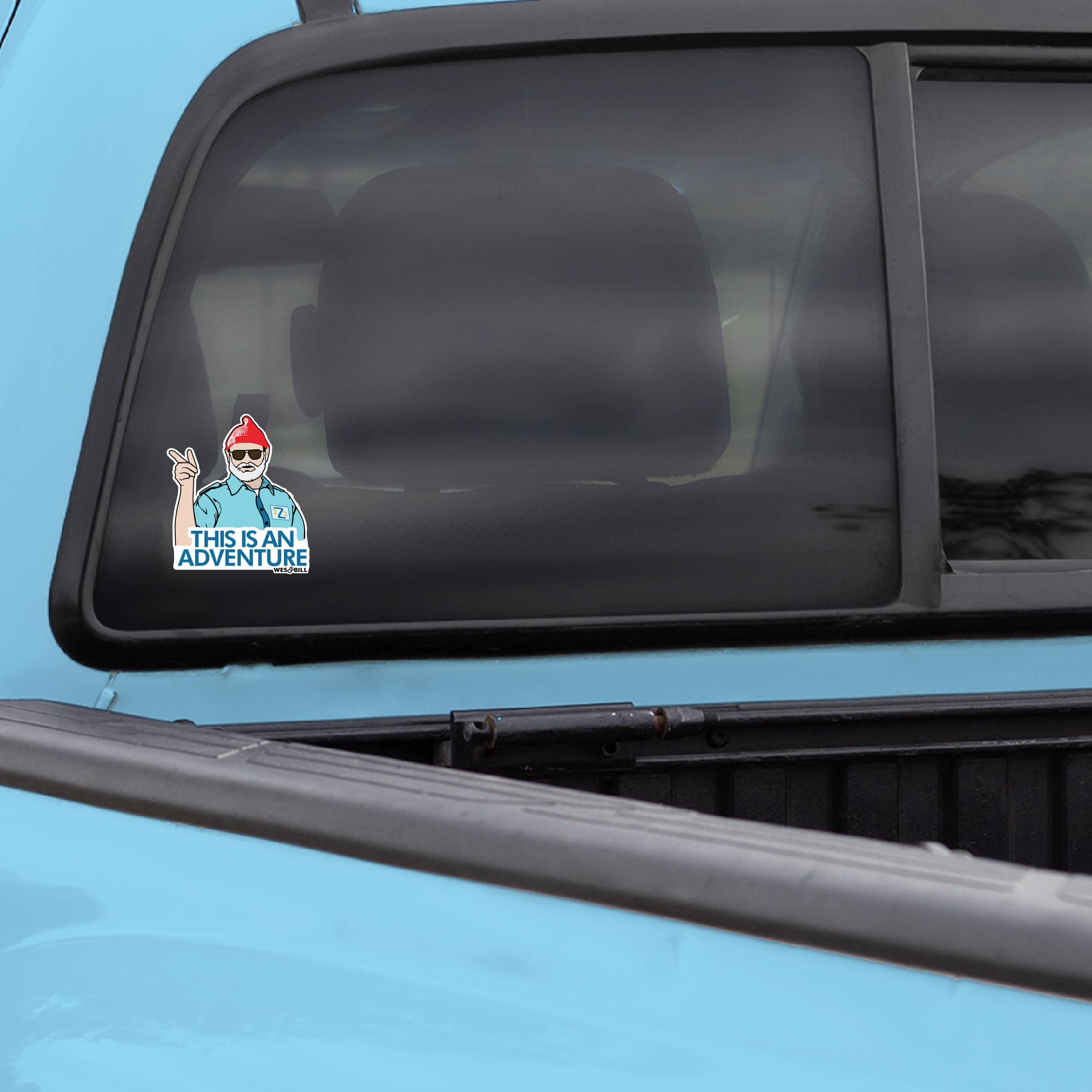 DECAL: Steve Zissou - This is an Adventure - in Color - Wes