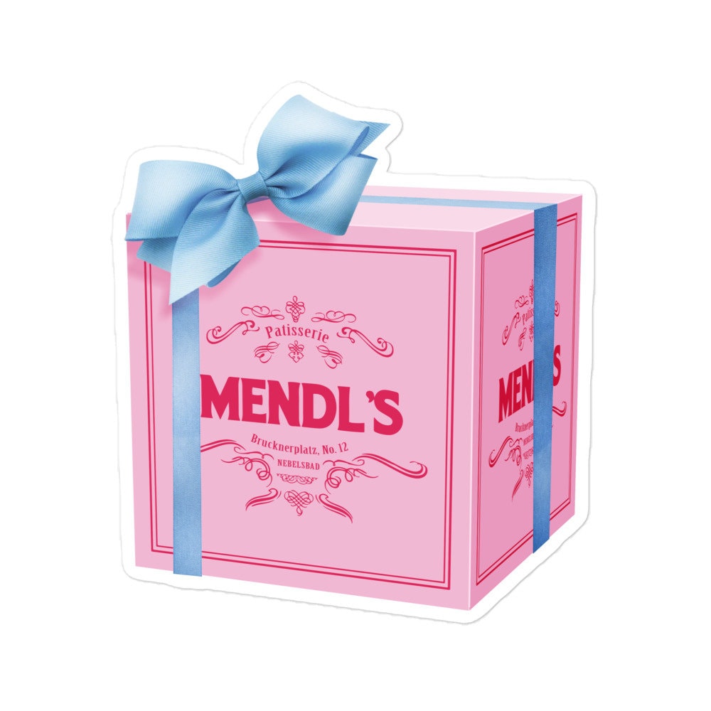 Mendls Pastry Box (Grand Budapest Hotel) Sticker for Sale by