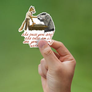DECAL: The Cuss You Are - Mr Fox - Wes Anderson