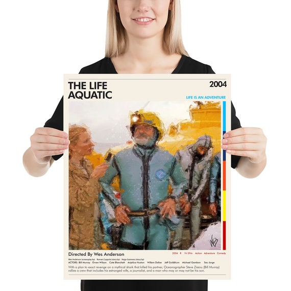 ライフ・アクアティック ポスター：スティーブ・ズィスー、ウェス