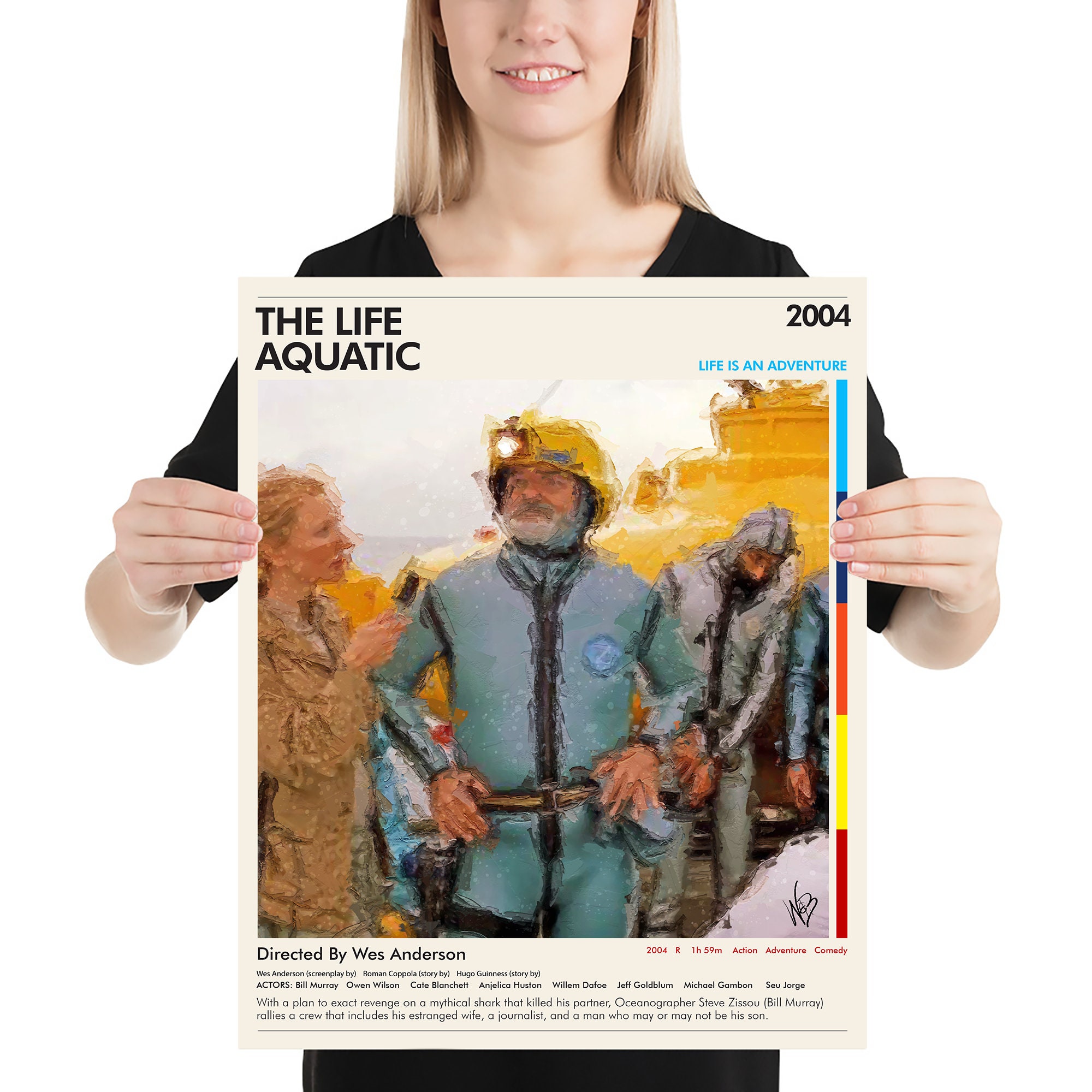 【映画館用両面ポスター】ライフ・アクアティック ウェス・アンダーソン監督 映画館用両面ポスター】ライフ・アクアティック ウェス・アンダーソン