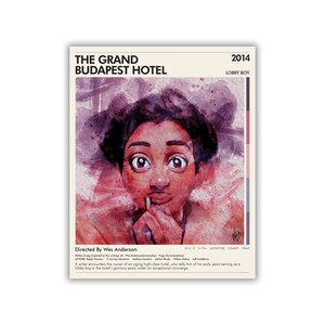 Digital: Grand Budapest Hotel Lobby Boy 16 x 20 Art Poster - Wes Anderson Movie - Fan Poster - INSTANT DOWNLOAD- Wes Anderson Movie Posters