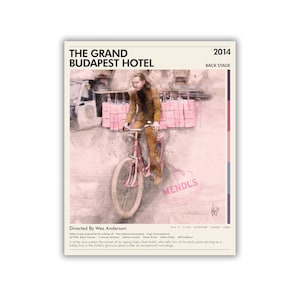 Digital: Grand Budapest Wes riding the Mendls Bike 16 x 20 Art Poster - Wes Anderson Movie - Fan Poster - INSTANT DOWNLOAD