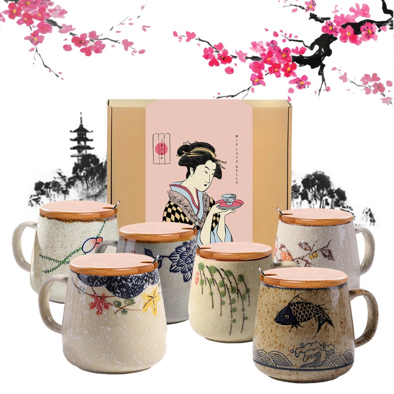 Glazed Ceramic Japanese Style Cup Glazed Porcelain Tea Mug Etsy