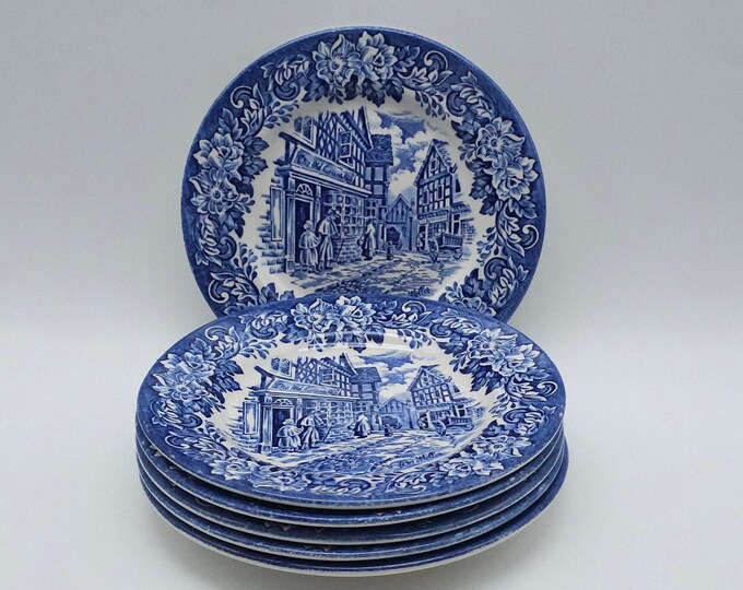 English Ironstone Tableware Staffordshire Pastry Plates From the