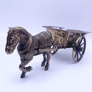 Messing Pferd und Wagen - Vintage - Pferd und Wagen