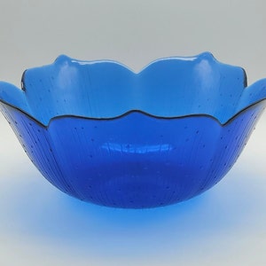 Unique Arcorco France bowl - flower shape - Blue - made in France