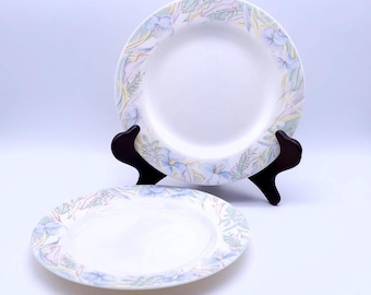 Plat Creux Rond Arcopal Vintage Années 60/70, Motif Fleurs Orange, Verre