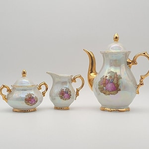 Bareuther Waldsassen Bavaria set - Schaller Wiesau - coffee pot - milk jug & sugar bowl - made in Germany