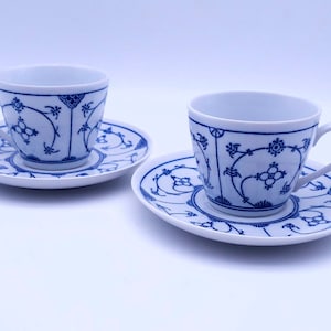 Jäger eisenberg &quot;original Blau Saks&quot; cups with saucers - German Democratic Republic - set of 2