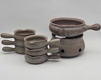 Boska Fondue set - ceramic - vintage - fondue pan - fondue pans - heat source - made in the Netherlands