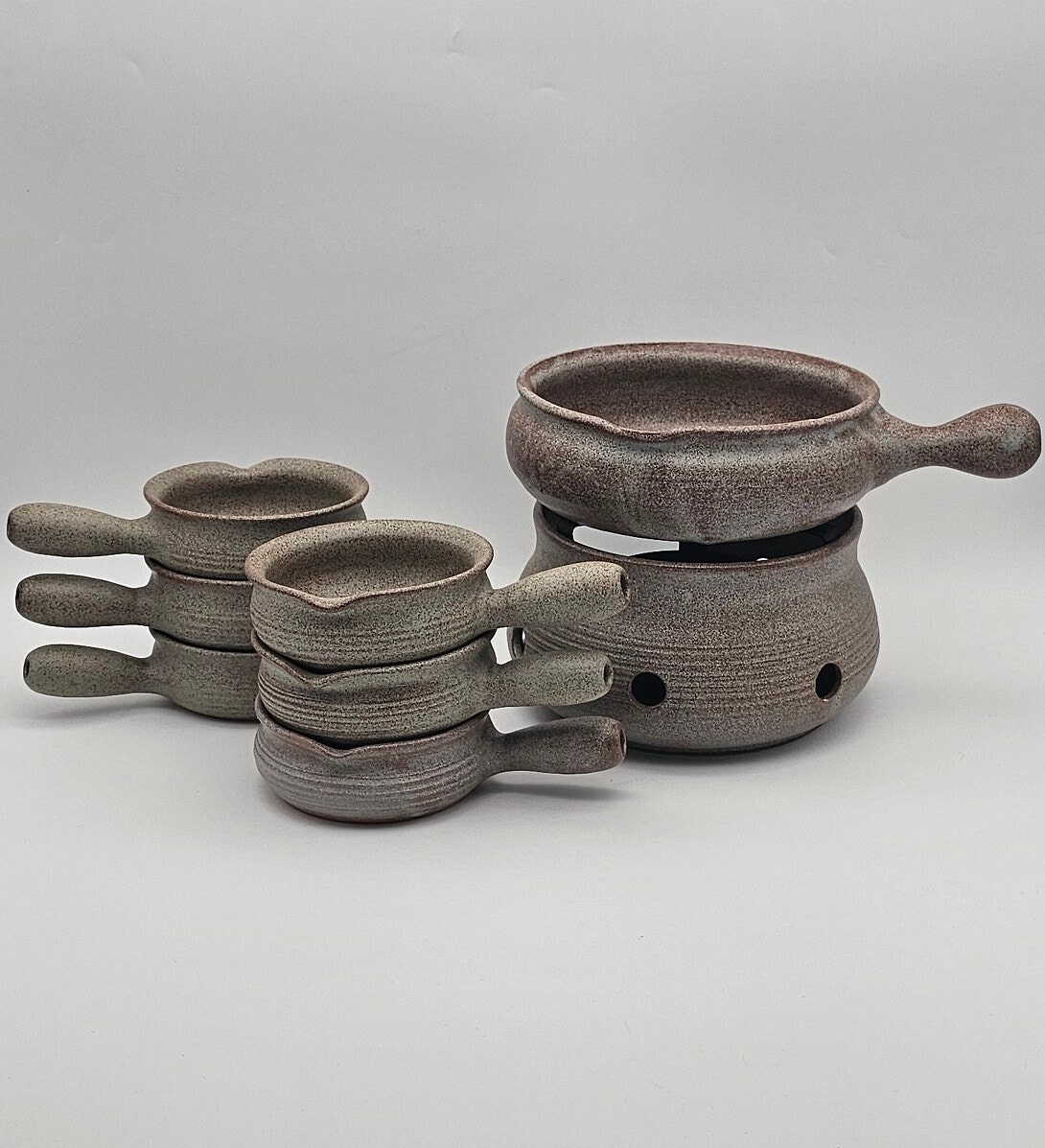 Boska Fondue set - ceramic - vintage - fondue pan - fondue pans - heat source - made in the Netherlands