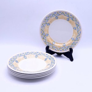 Churchill Ports of Call designed by Jeff Banks - Herat - vintage - pastry plates - made in England - set of 5