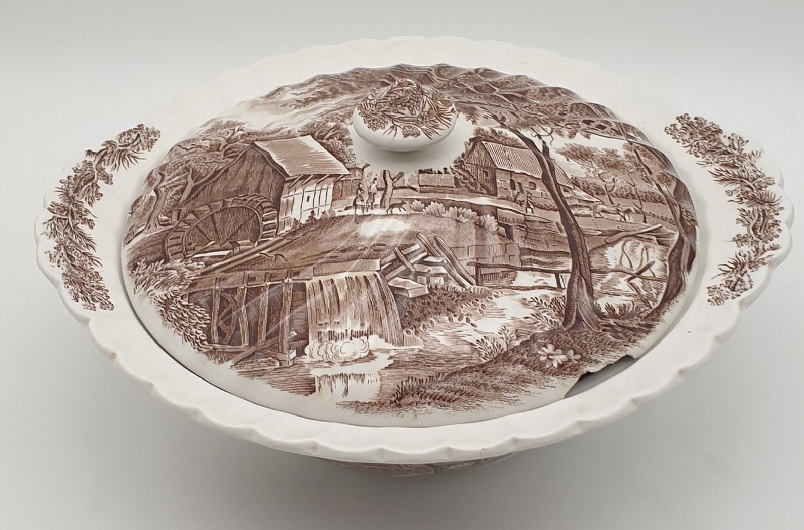 Johnson Brothers Stoke on Trent Watermill Covered Bowl Made in