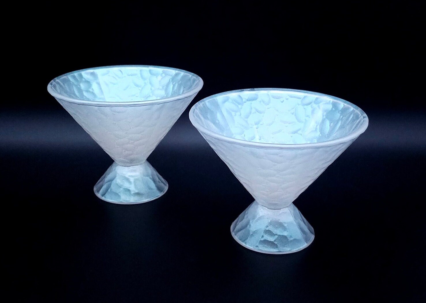 Arcoroc Mother of pearl dessert coupe - ice cream coupe - set of 2 - made in France