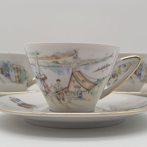 Set of 6 Winterling Bavaria espresso coffee cups with saucer
