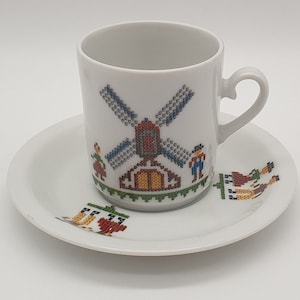 Vintage Kronester coffee cup/tea cup - cup with saucer - lego cup - made in Germany - gift