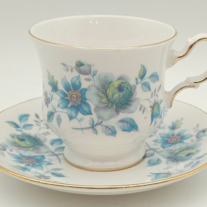 Queen Anne cup and saucer - fine bone china - made in England