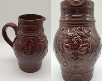 Vintage handmade vase - brown - jug