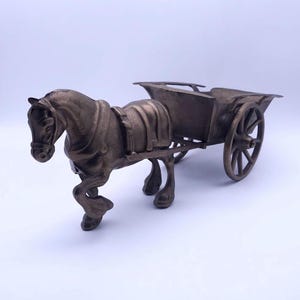 Messing Pferd und Wagen - Vintage