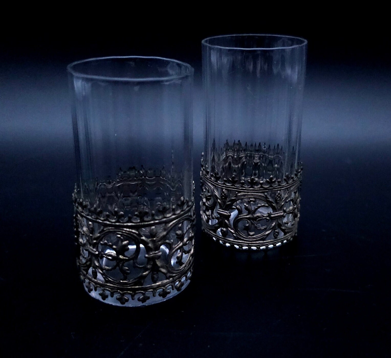 Baccarat Vin Bravais Wine Tasting Glasses - 1900s - Silver