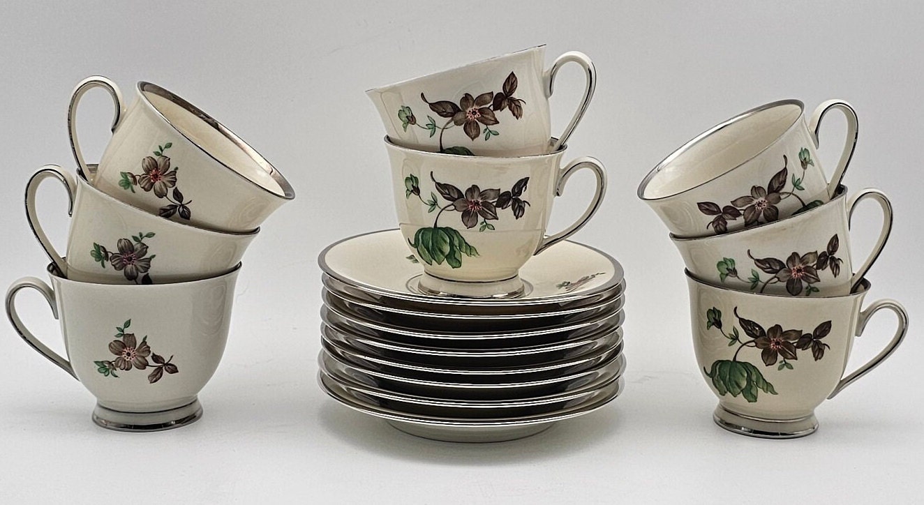 KPM Kobenhavns Porcellains Maleri - 1924-1936 - Silver Rim - Green