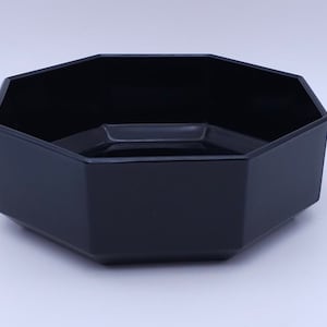 Bol Arcoroc - octogonal - France - noir - verre opale - verre trempé - fabriqué en France