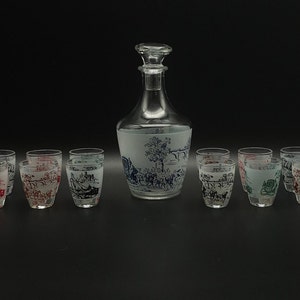 Vintage Luminarc France Liqueur set - carafe - liqueur glasses - set of 13