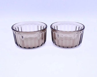 4 Ramequins Arcopal France – Vintage, Blanc Fleuri, Occasion
