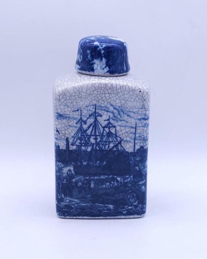 Blue White Pottery Ship Nautical - Etsy