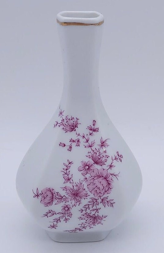 Holohaza ミニ花瓶 - ヴィンテージ - 磁器 - 花柄 - ハンガリー製