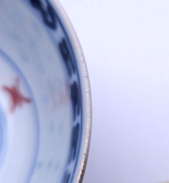 景徳鎮磁器 - ご飯茶碗 - 米粒 - 花 - ラーメン茶碗 - 中国製 - Etsy 日本