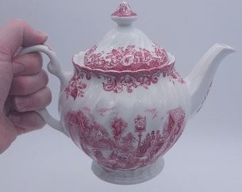 Porcelain Johnson Brothers Coaching Scenes Teapot Johnson Brothers