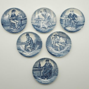 Boch Delft Blue coasters - set of 6 - made in the Netherlands